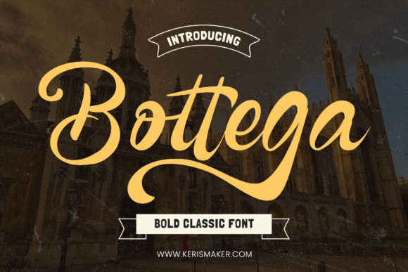 Bottega: A Script Font for Elegant Editorial Design and Visual Storytelling