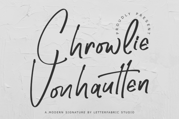 Chrowlie Vonhautten: A Modern Signature Font for Crafters & Sellers