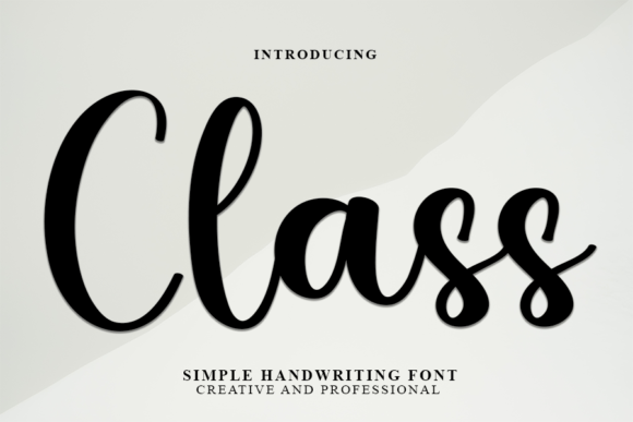 Class: A Refined Script Font for Elegant Editorial Design