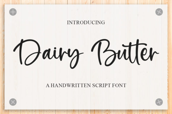 Elegant Handwritten Font: Dairy Butter for Crafters & Makers