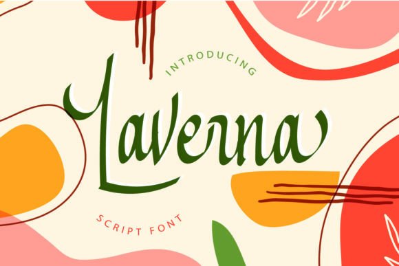 Laverna: A Modern Script Font for Crafters and Product Designers