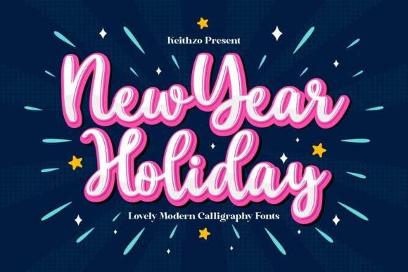 New Year Holiday Font: Elevate Your Brand with Elegant Handwritten Style