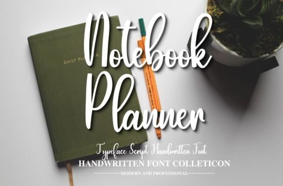 Notebook Planner: A Delicate Handwritten Font for Modern Branding Projects