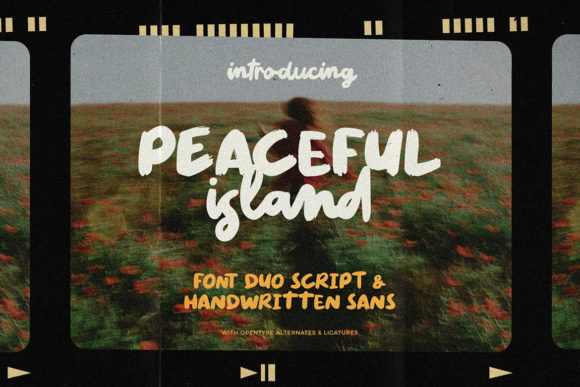 Peaceful Island: A Versatile Script & Display Font for Crafters and Makers