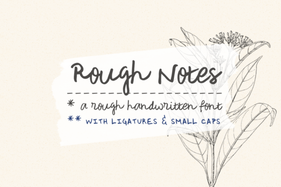 Rough Notes: A Whimsical Handwritten Font for Crafters and Makers