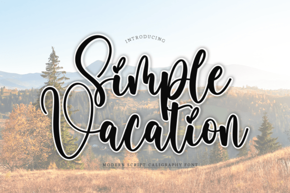Simple Vacation: A Handwritten Font for Elegant Craft and Product Designs